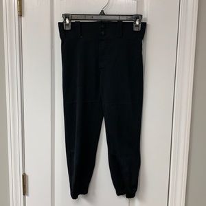 Girls Black Nike Softball Pants Size Small